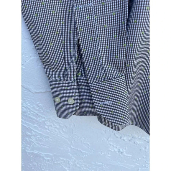 ETRO Milano Mens Long Sleeve Button Down Embroidered Slim Fit Plaid Shirts Sz 39 - Picture 3 of 8